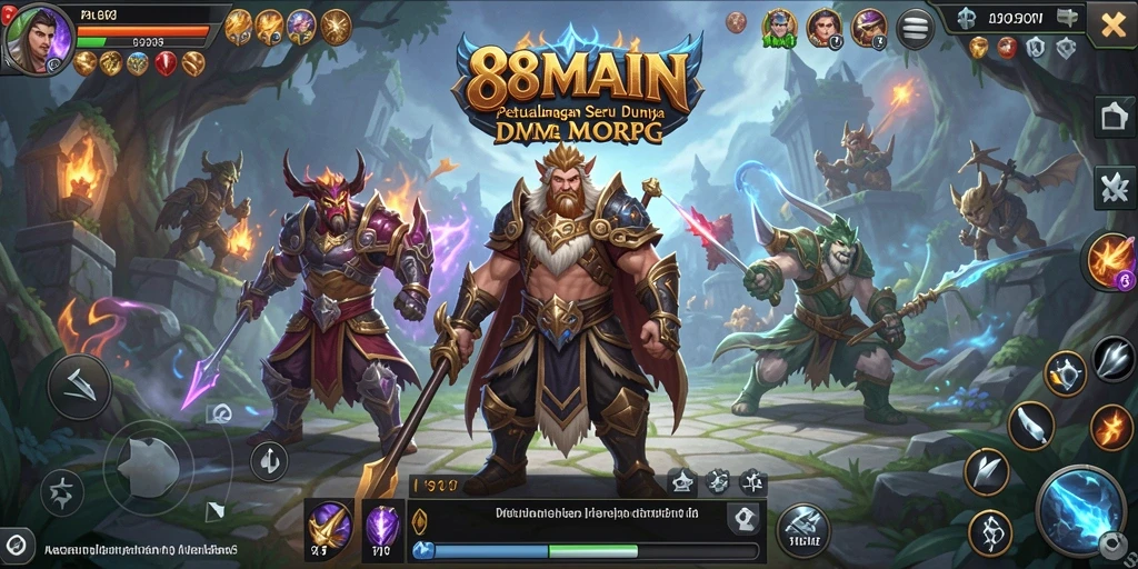 Screenshot 88MAIN yang menampilkan aksi petualangan MMORPG yang mendebarkan.