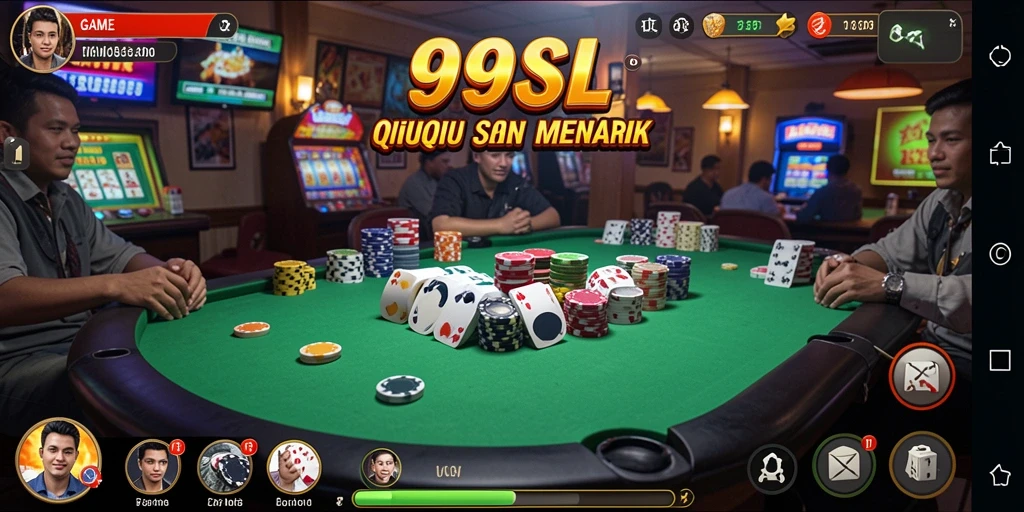 Tampilan gameplay seru dalam game QiuQiu 99SL.
