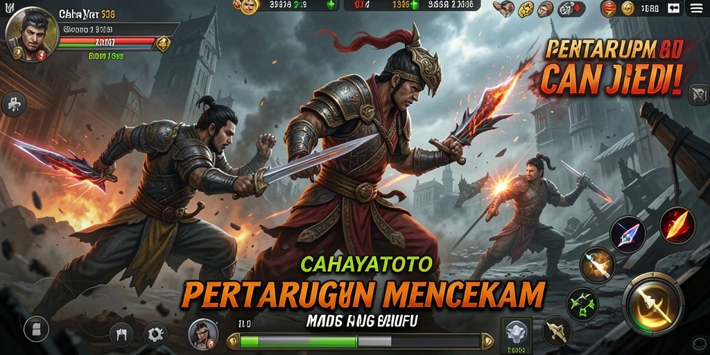 Gameplay seru dengan pertarungan yang mendebarkan di CAHAYATOTO.