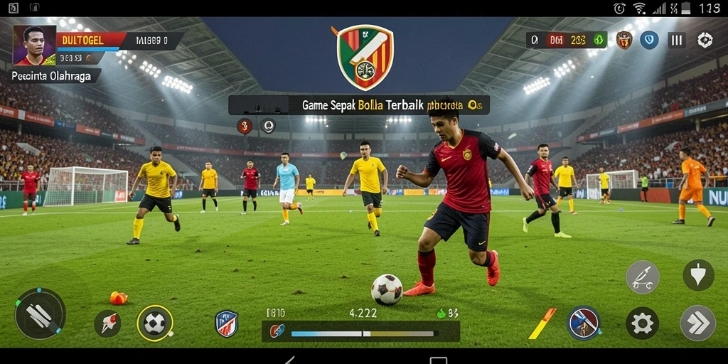 Tampilan gameplay menarik dari DULTOGEL dengan aksi sepak bola yang seru.