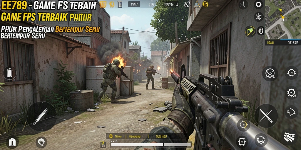 Screenshot gameplay menunjukkan aksi seru dalam pertempuran FPS.