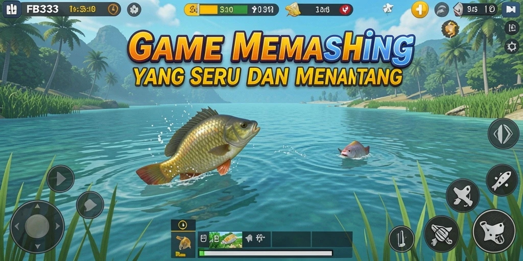 Tampilan gameplay FB333 dengan aksi memancing yang seru.