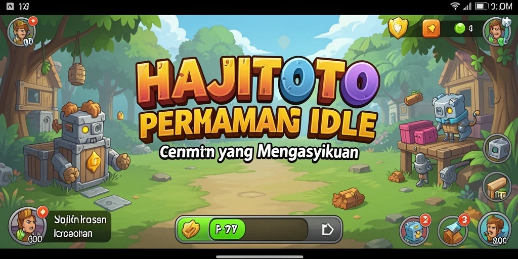 Tampilan gameplay menenangkan dari HAJITOTO dalam mode Idle.