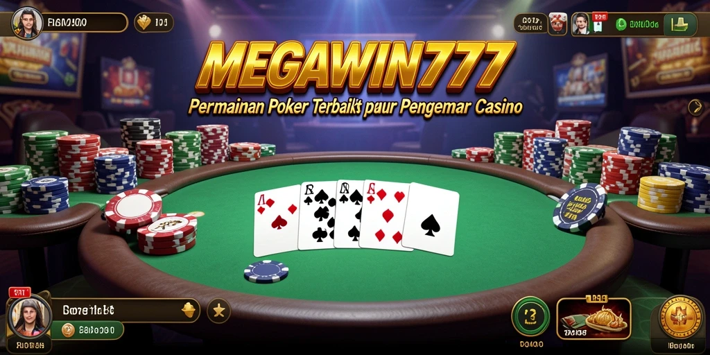 Screenshot gameplay MEGAWIN777 yang menampilkan aksi Poker seru.