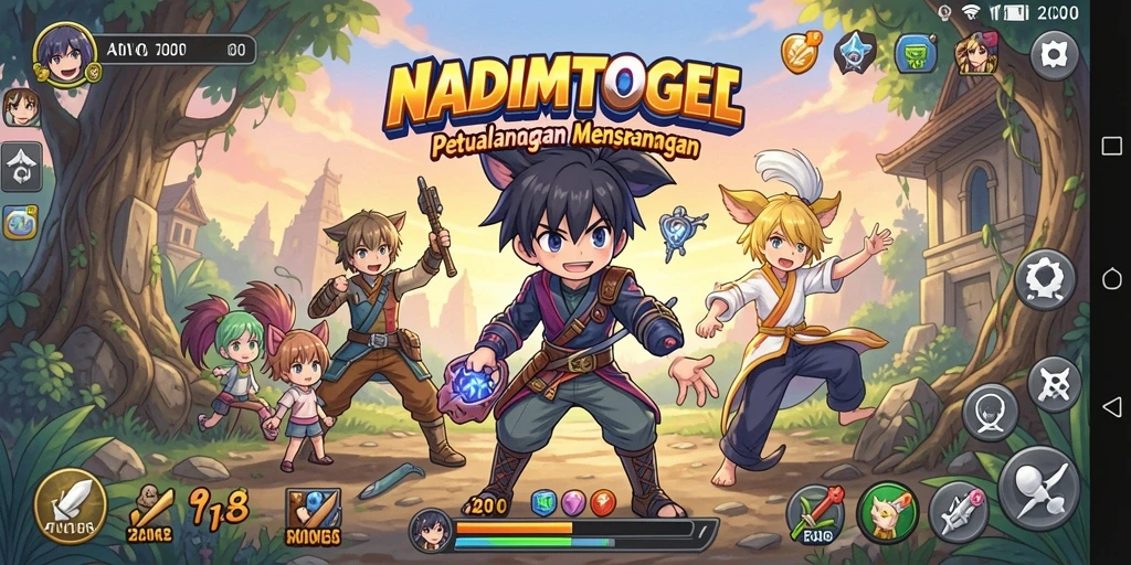 Tampilan menarik dari gameplay NADIMTOGEL yang penuh aksi Anime.