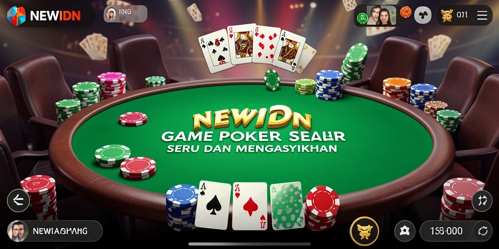 Tampilan gameplay Poker yang menarik di NEWIDN.
