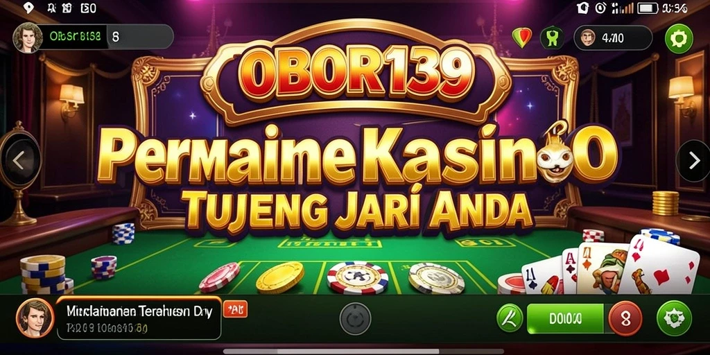 Screenshot utama OBOR138 menampilkan serunya gameplay Kasino yang interaktif.