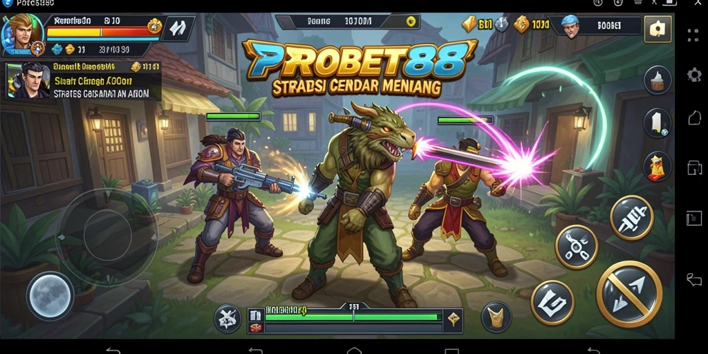 Screenshot gameplay <strong>PROBET88</strong> yang penuh aksi dan strategi.