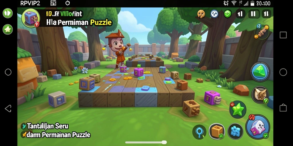 Tampilan gameplay RPVIP2 dengan teka-teki yang menantang.