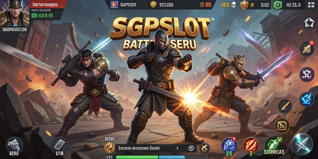 Tangkapan layar utama menampilkan pertempuran intens di SGPSLOT.