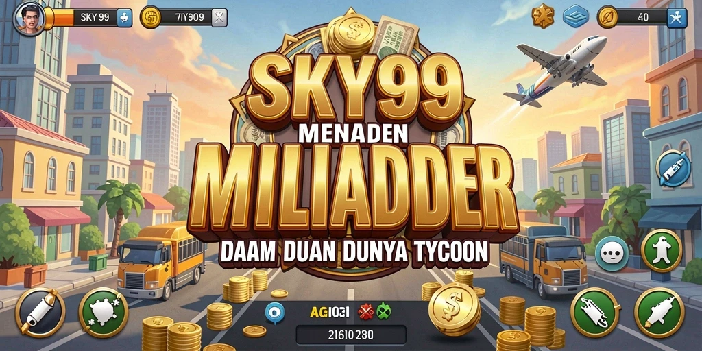 Tampilan gameplay SKY99 dengan elemen Tycoon yang menarik.