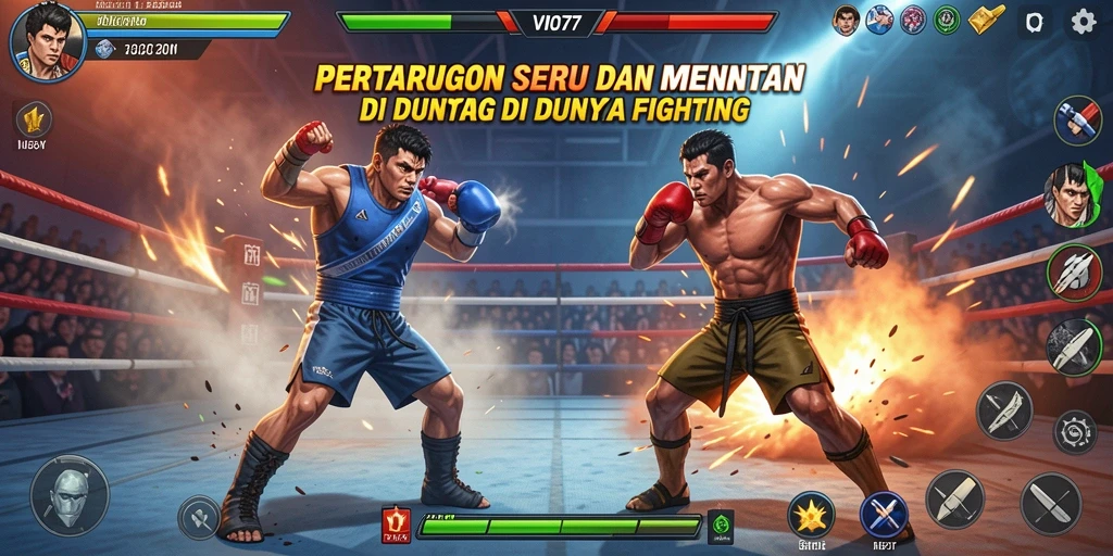 Gambaran gameplay VIO77 dalam pertarungan epik.