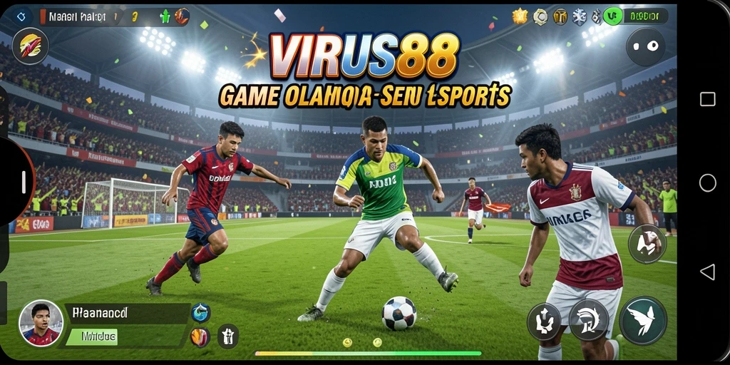 Tampilan gameplay seru dari VIRUS88 dengan aksi olahraga penuh semangat.